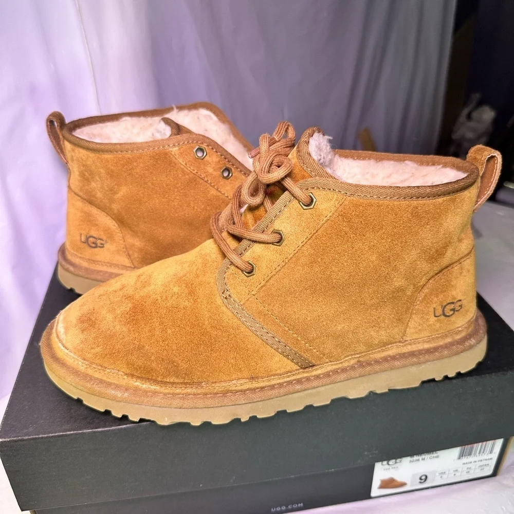 UGG Chestnut Suede Lace-Up Boots